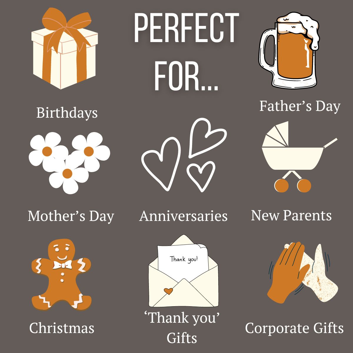 Perfect for all Celebrations and occasions